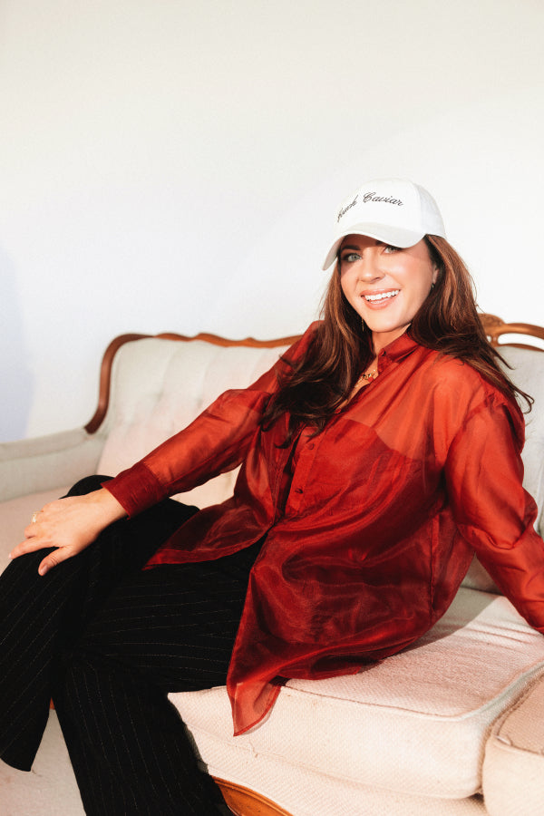 Couch Caviar™ Ivory Baseball Hat