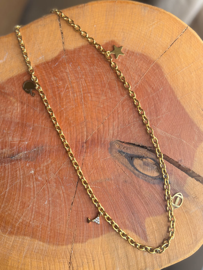 Game Day Cowboy Hat Band (Charms Included)